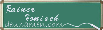 Rainer Honisch Visitenkarte